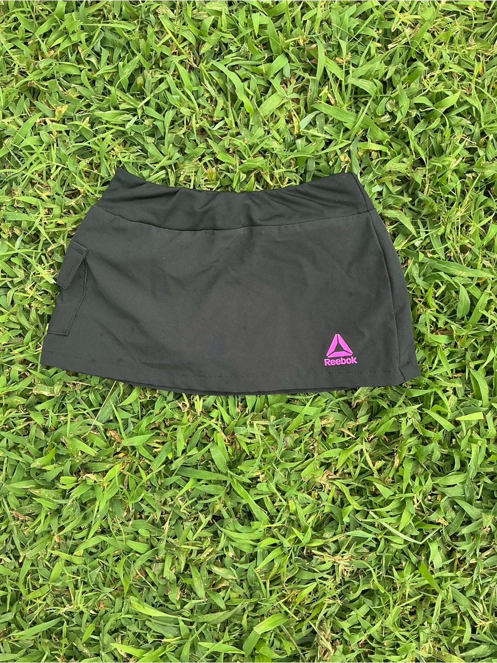 Reebok Black Mini Skort with Pink Logo